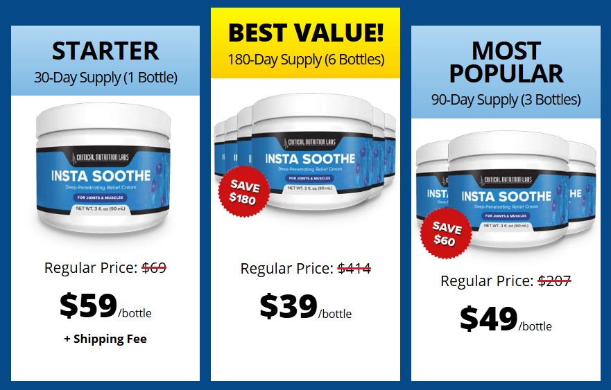 Insta Soothe Price Packages